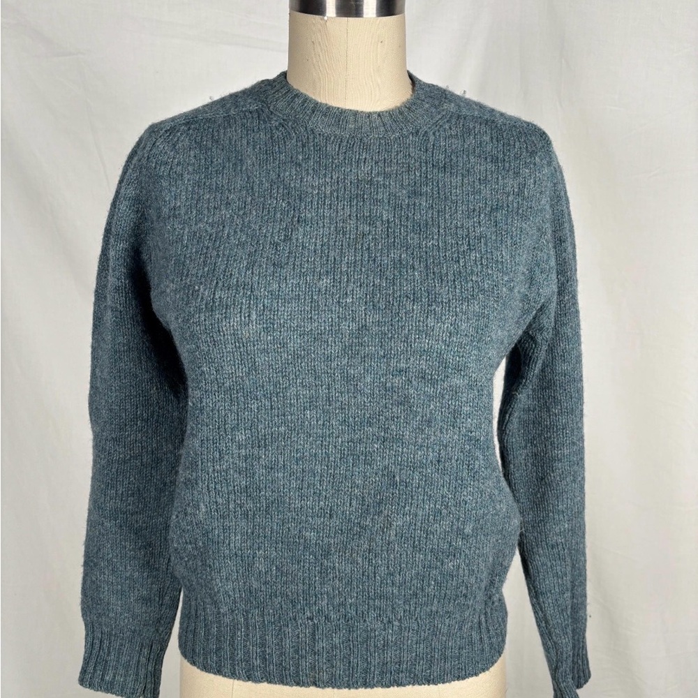 Antique 100% Shetland Blue-Grey Sweater